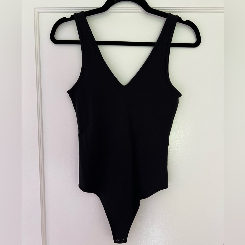 Abercrombie & Fitch Black V-Neck Tank Bodysuit